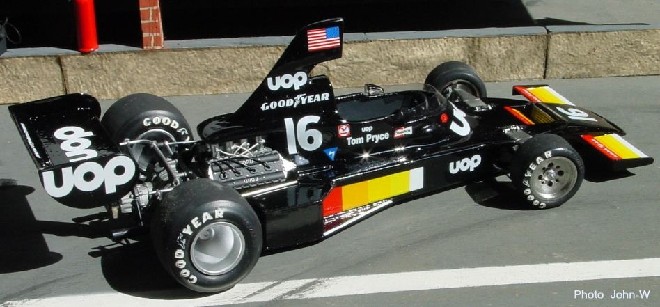 Formel1 #16 Tom Pryce Sticker / Aufkleber Shadow DN5 Cosworth UOP 